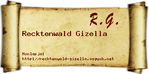 Recktenwald Gizella névjegykártya